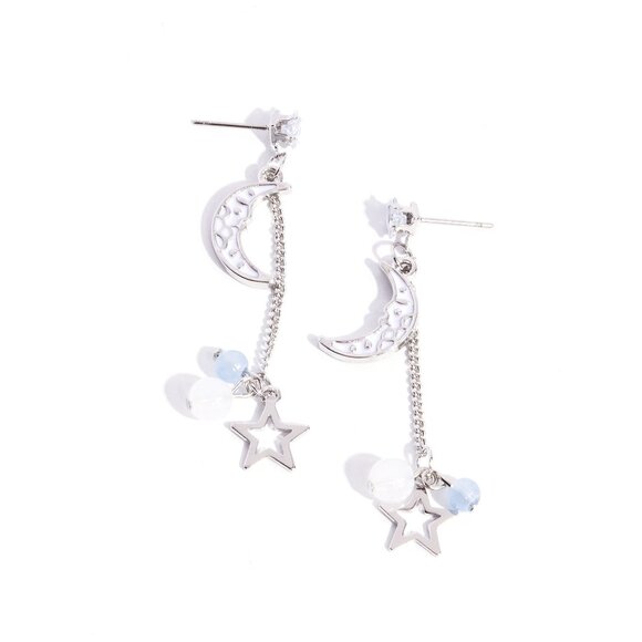 Paparazzi Jewelry Accessories - Astral Admiration - Blue Earrings - NEW!! - Picture 4 of 4